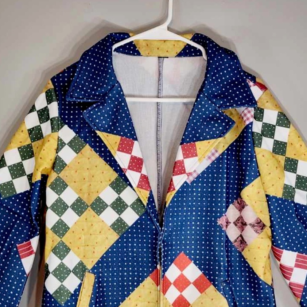 Boho Patchwork Coat Sz. Medium - Picture 4 of 8